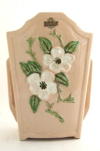 Vintage Hull Art Pottery Rosella Dogwood Vase Pink/Peach White R-14 8 1/2” - Picture 1 of 9