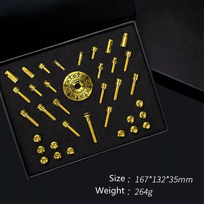 36pcs Titanium Alloy MTB Mountain Bike common Bolts Unit Stem Cap/Fixing Bolt - Image 1 of 4