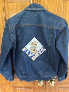 Vtg 80s Fly Boys TG Denim Jean Jacket Size M unisex youth? pilot aviator patch - Picture 1 of 11