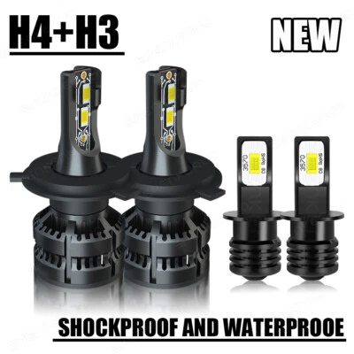 Faros antiniebla LED 9003+H3 alto/bajo 9003+H3 para Nissan Pathfinder 2001-2004 Foto 1 de 4