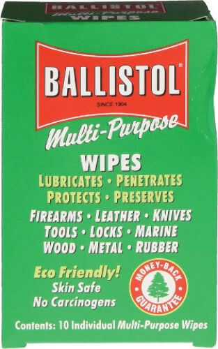 Ballistol Multi-purpose Wipes ORMD Knife 120106 Contains 10 Indivi