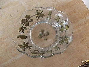 Small Vintage Goofus Glass Bowl with Gold Floral Design - Picture 1 of 11