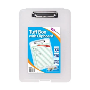E&A A4 Slim Tuff Box With Clipboard Heavy Duty Clip - Picture 1 of 4