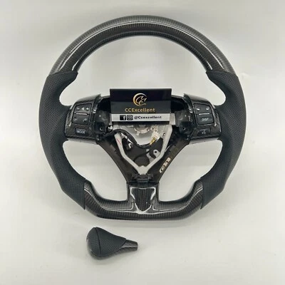 Volante de fibra de carbono con perilla de engranaje apto para Lexus GS300 GS350 GS430 ES350 Foto 1 de 4