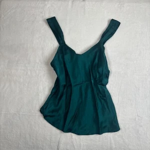 Splendida La Senza Green Silk Satin Lightweight Sleeveless Cami Top Women Medium - Picture 1 of 6