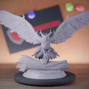 Owl Spirit Miniature Moon Devil Dungeons and Dragons Mini DnD 5e TTRPG - Picture 1 of 8