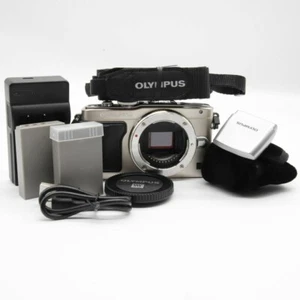 Olympus PEN Lite E-PL5 Mirrorless SLR Camera Silver Tested w/ Battery , Charger - Picture 1 of 6