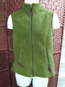 Womens Patagonia Synchilla Fleece Vest Green Medium Full Zip - Picture 1 of 5