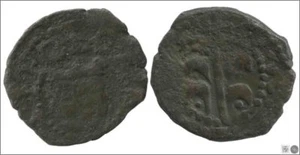 Spagna Carlos II Z1665-02 MBC 1 Diner Valencia 1665-1700 / Falsa D'Epoca / Cu - Picture 1 of 1