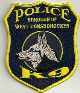 K-9 DHF WEST CONSHOHOCKEN / PA Police Patch Polizei Abzeichen Dienst-Hundeführer - Bild 1 von 1