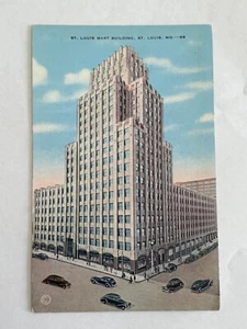 Unused Linen Postcard St Louis Mart Building Missouri MO Natural Color - Picture 1 of 3