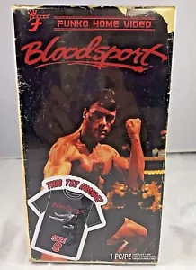Bloodsport Men's T-Shirt Funko Home Video VHS Boxed Target Exclusive Sm Van Damm - Picture 1 of 5