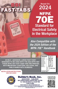 2024 Standard for Electrical Safety in Workplace NFPA 70E Fast-Tabs - TABS ONLY - Picture 1 of 1