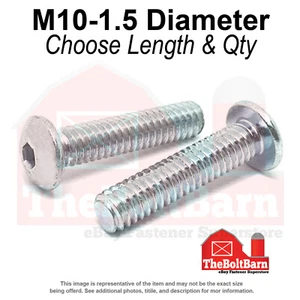 M10-1.5 CL12.9 Coarse Button Socket Cap Screws Zinc Clear (Pick Length & Qty) - Picture 1 of 9