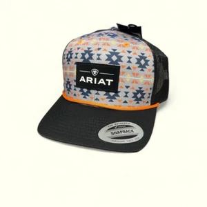 Ariat Men's Southwest Baseball Cap with Suede Patch - Adjustable - Picture 1 of 3