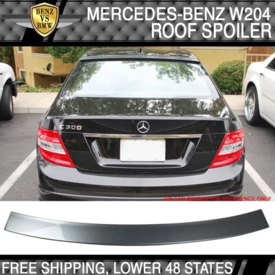 Fits 08-14 Benz W204 C-Class OE Roof Spoiler Painted Palladium Silver Metallic - Изображение 1 из 4