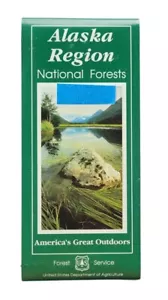 Vintage 1992 US Forest Service Alaska Region National Forests Informationskarte EUC - Bild 1 von 10