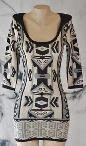 T/O MAGLIONI nero marrone grigio fantasia maglione vestito piccolo maniche 3/4 acrilico - Foto 1 di 9