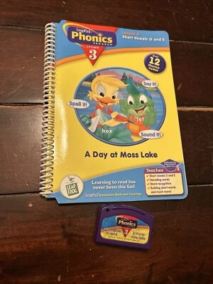 Leap Frog - Leap Pad Phonics Book & Cartridge "A Day at Moss Lake" Lesson 3 - Image 1 of 2