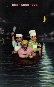 Postcard Rub-ADub-Dub 3 Men In Tub Fairyland Caverns Lookout Mountain Georgia GA - Picture 1 of 2