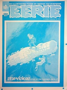 Eerie Warren Magazine #33 Publishing Master Tom Sutton Cover Proof  May 1971 #WA - Picture 1 of 2