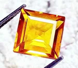 Natural Orange Sapphire 8.60 Ct Square Shape Loose Gemstone Certified - Picture 1 of 6