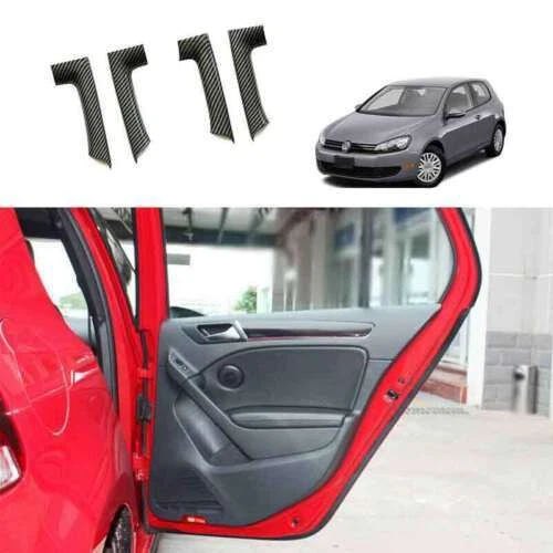 Cubierta de reposabrazos interior de fibra de carbono para Volkswagen Golf MK6 2010-2013 Foto 1 de 4