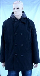 Wellensteyn Manhattan Herren Mantel Jacke Gr. L/XL Schwarz/Braun mit Kapuze - Bild 1 von 11