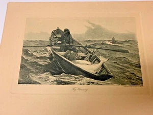 PRINT FOG WARNING 1907 BOSTON - Picture 1 of 5