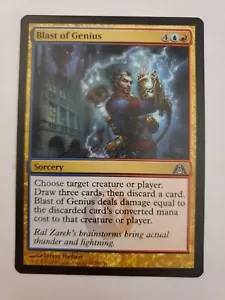 MTG Magic The Gathering Card Blast of Genius Sorcery Blue Dragon's Maze 2013 - Picture 1 of 2