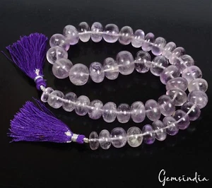 860 Ct Amethyst Round Cab Natural Gem Loose Beads Strand 18" Jewelry Making DIY - Picture 1 of 7