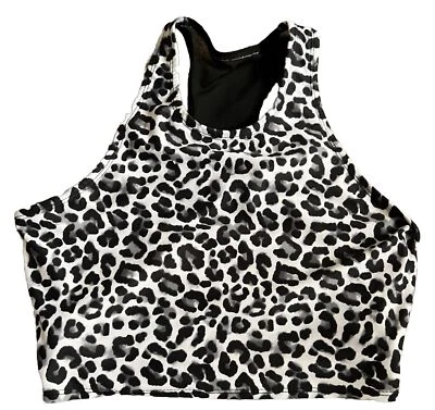 Seed Heritage Leopard Print Sports Crop-Athleisure-Gym-Running-Comfy-Size M - image 1 of 4