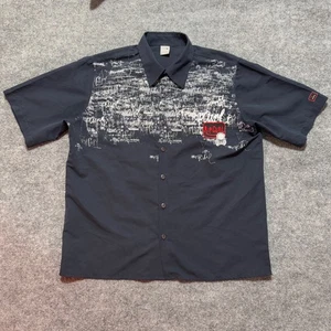 Rip Curl Graphic Button Down Shirt Men's Medium - Surf Skate Casual Y2K Boxy - Picture 1 of 11