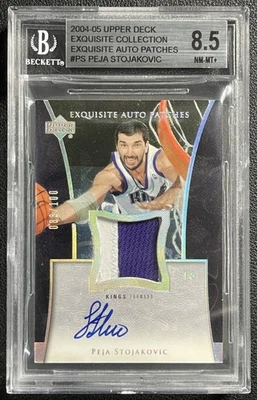PEJA STOJAKOVIC BGS 8.5 2004-05 CUBIERTA SUPERIOR EXQUISITO COLL #AP-PS PARCHE AUTOMÁTICO/100 Foto 1 de 2