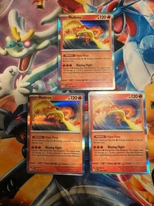 C6941 POKEMON TCG MOLTRES 146 ESCARLATA Y VIOLETA 151 X3 HOLO CASI NUEVO - Imagen 1 de 1