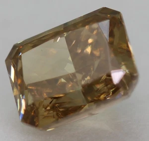 Diamante natural radiante VVS2 amarillo pardusco vivo CERT de 0,54 quilates 4,92 x 3,95 mm - Imagen 1 de 4
