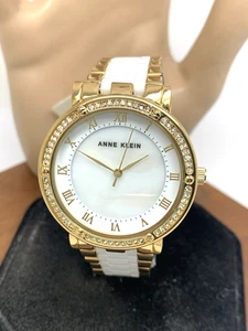 Reloj para mujer Anne Klein AK/3994 cuarzo esfera mop cerámica blanca oro acero 36 mm - Imagen 1 de 13
