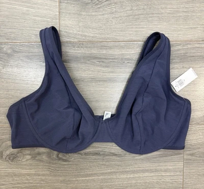 Sutiã de Mergulho Old Navy Feminino Malha Sem Forro Underwire Plus Size 42D Azul Novo com etiquetas - Imagem 1 de 4