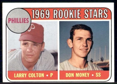 1969 Topps #454a Phillies Rookies (Larry Colton / Don Money) Names in yellow - Image 1 of 2