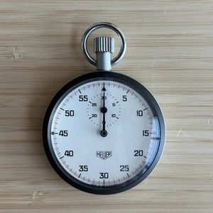 Cronómetro vintage Heuer Leonids manual CAL.7700 hecho en Suiza 53 mm - FUNCIONA - Imagen 1 de 10