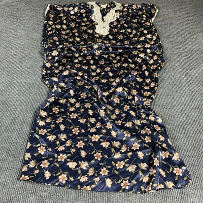 Maxi Camisón De Colección Barbizon Para Mujer Mediano M Azul Floral Encaje Prendas para Dormir Largas Foto 1 de 4