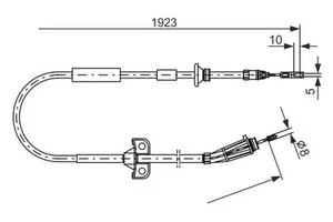 Cavo freno a mano 1 987 477 999 BOSCH per VOLVO V70 II S60 I - Foto 1 di 1