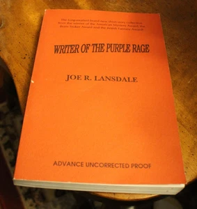 Writer of the Purple Rage ~ Joe R. Lansdale ~ Advanced Uncorrected Proof 1994 SC - Imagen 1 de 4
