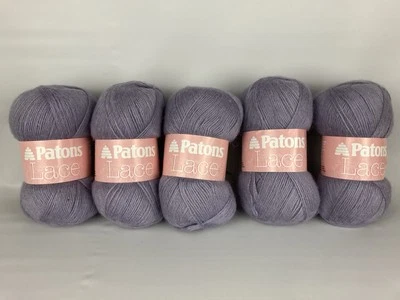 5 X Patons Lace Yarn Acrylic Mohair Wool Blend 33317 Arctic Plum - Image 1 of 3