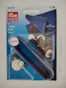 PRYM JEANS ANTIQUE COPPER LAUREL WREATH BUTTONS - 17MM- 622 241 - Picture 1 of 2