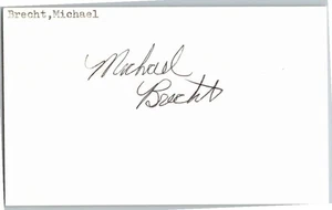 1970's -Mike Brecht- Signed/Autograph/Auto Index Card Cleveland Indians MLB - Picture 1 of 1