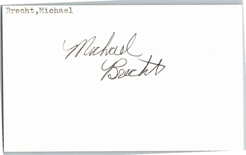 1970's -Mike Brecht- Signed/Autograph/Auto Index Card Cleveland Indians MLB - Image 1 of 1