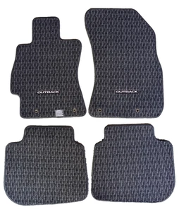 Subaru Outback Floormat Set 4 OEM 2016 2017 2018 Black Cloth NEW J501SAL000 USA - Picture 1 of 4