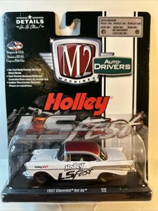 M2 MACHINES AUTO-DRIVERS 1957 CHEVROLET BEL AIR HOLLEY LS FEST WHITE R48 - Picture 1 of 6