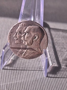 Kaiserreich Silber Medaille 1914 Franz Josef und Wilhelm II - Picture 1 of 2